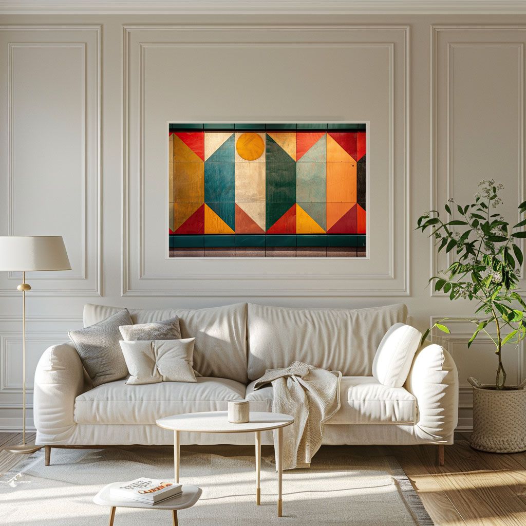 B2サイズ（約51x73cm）】【lh-poster-3679】【フレーム付き】北欧 幾何