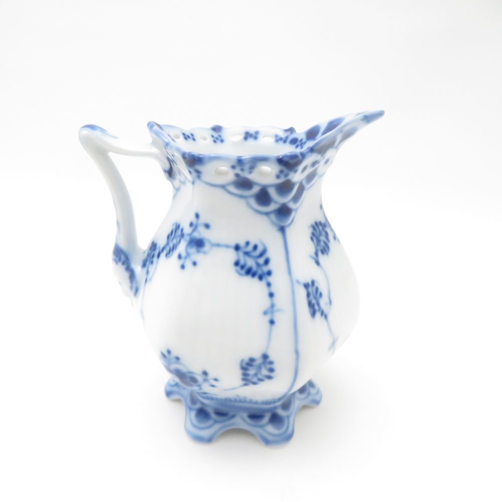 ROYAL ロイヤルコペンハーゲン ブルーフルーテッド フルレース クリーマー 顔付き ミルクピッチャー 北欧