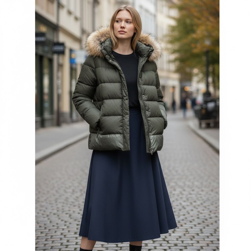 DUVETICA KAPPA ダウンジャケット オリーブ カーキ 38 美品 ダウン