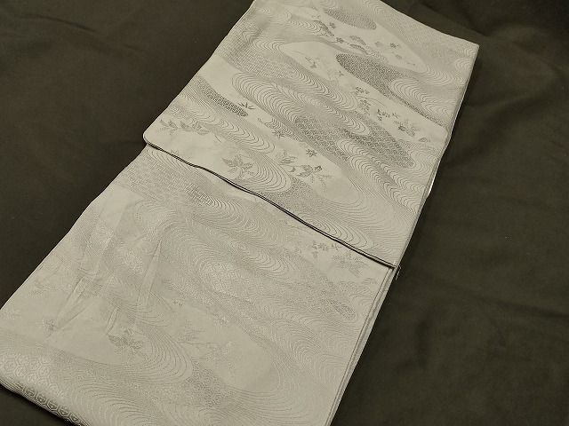 平和屋本店□色無地 まとめて 3点 花柄 流水 紗綾形 地紋 など 着用