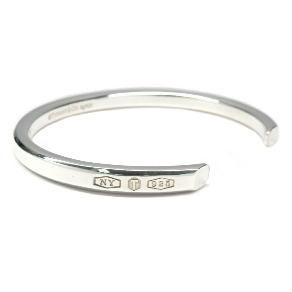 名古屋 ティファニー メイカーズ ナローカフバングル 1837 Ag 925 シルバー ブレス ジュエリー レディース 洗浄済み
