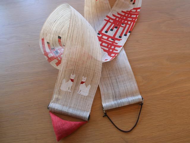 291 京都洛柿庵 のれん Tsj-012 細タペ「千本鳥居」麻 100%  タペストリー 細タペストリー 掛け軸 インテリア 和モダン 和風