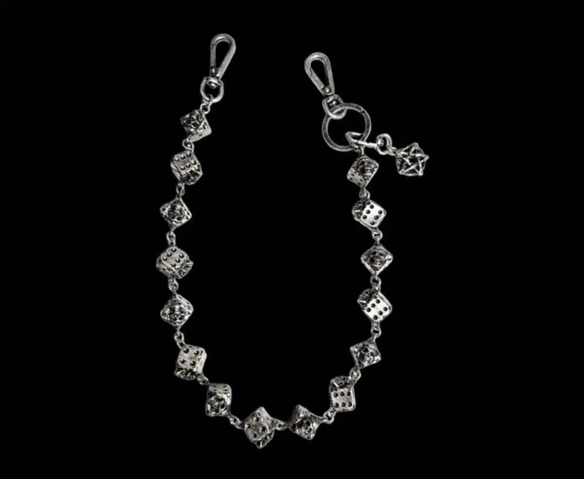 エモスタンスクラブ スカル DICE ENTWURF チェーン キーチェーン アンチック シルバー