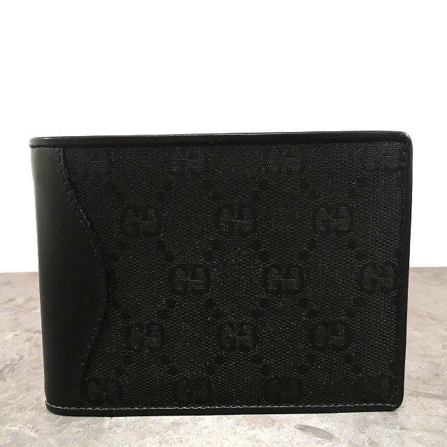 み GUCCI 二つ折り財布 034.661.0753 ブラック き 147