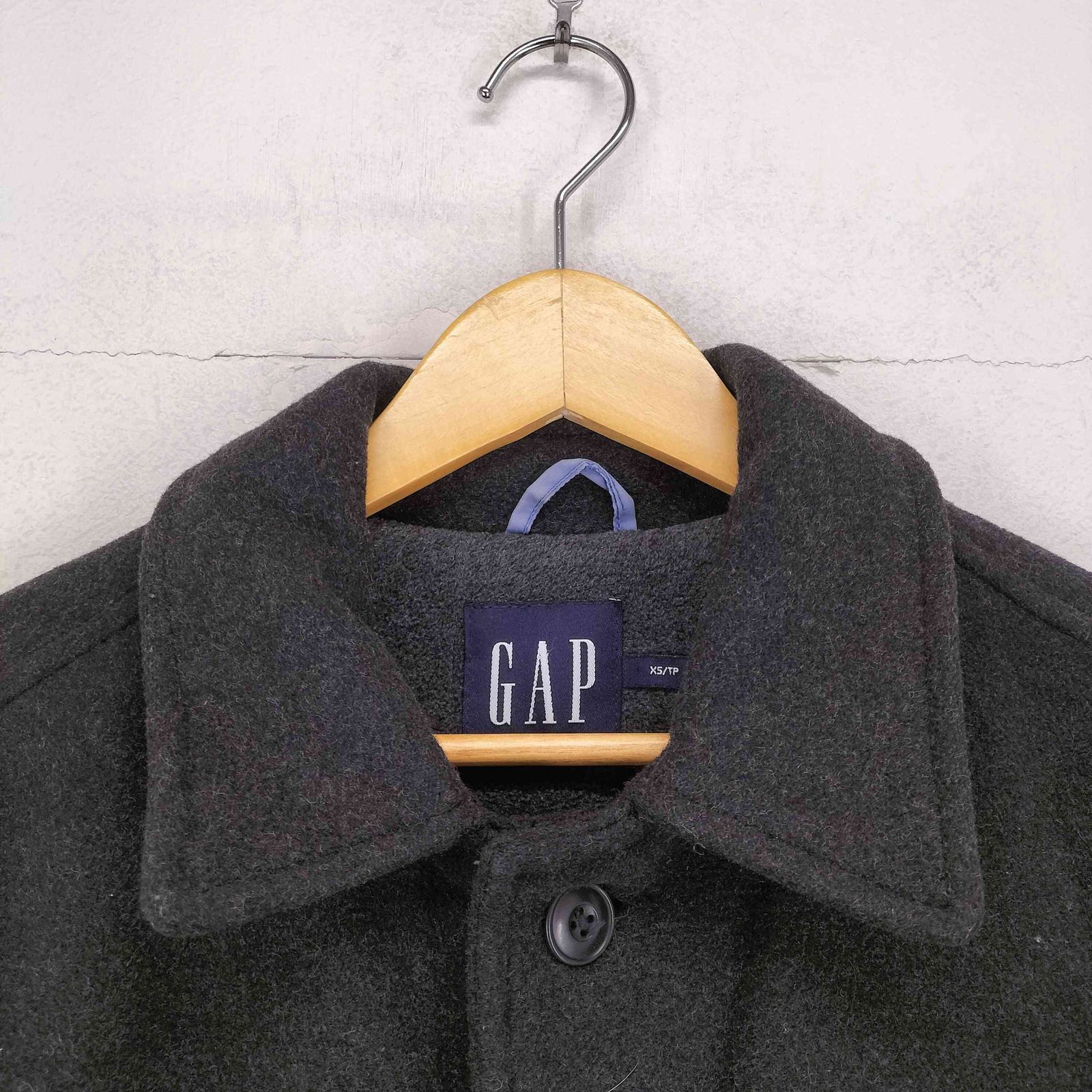ギャップ Gap 00s OLD 裏地キルティングウールハーフコート メンズ XS