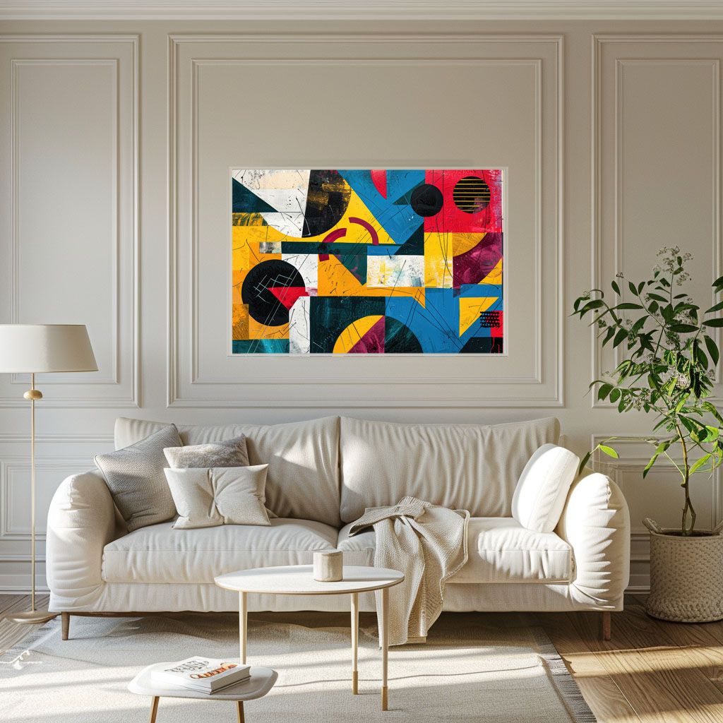 B2サイズ（約51x73cm）】【lh-poster-3729】【フレーム付き】北欧 幾何