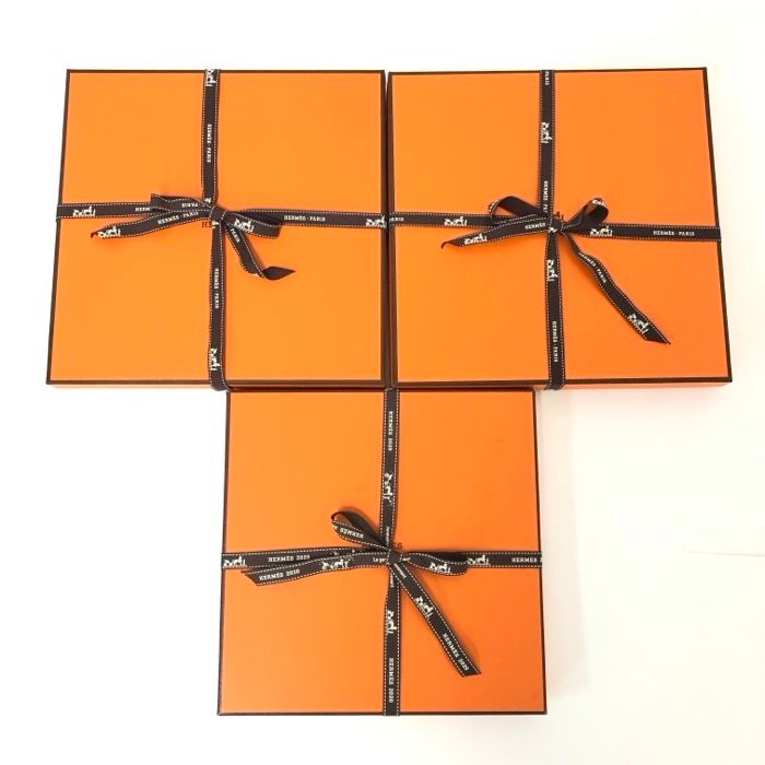 HERMES エルメス 空箱 スカーフ ショッパー リボン 各6点セット 113〇