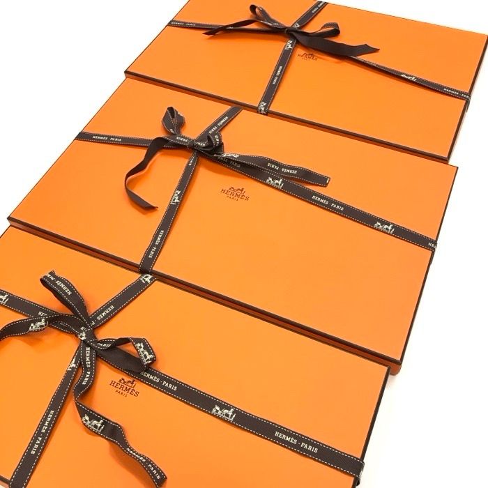 HERMES エルメス 空箱 スカーフ ショッパー リボン 各6点セット 113〇