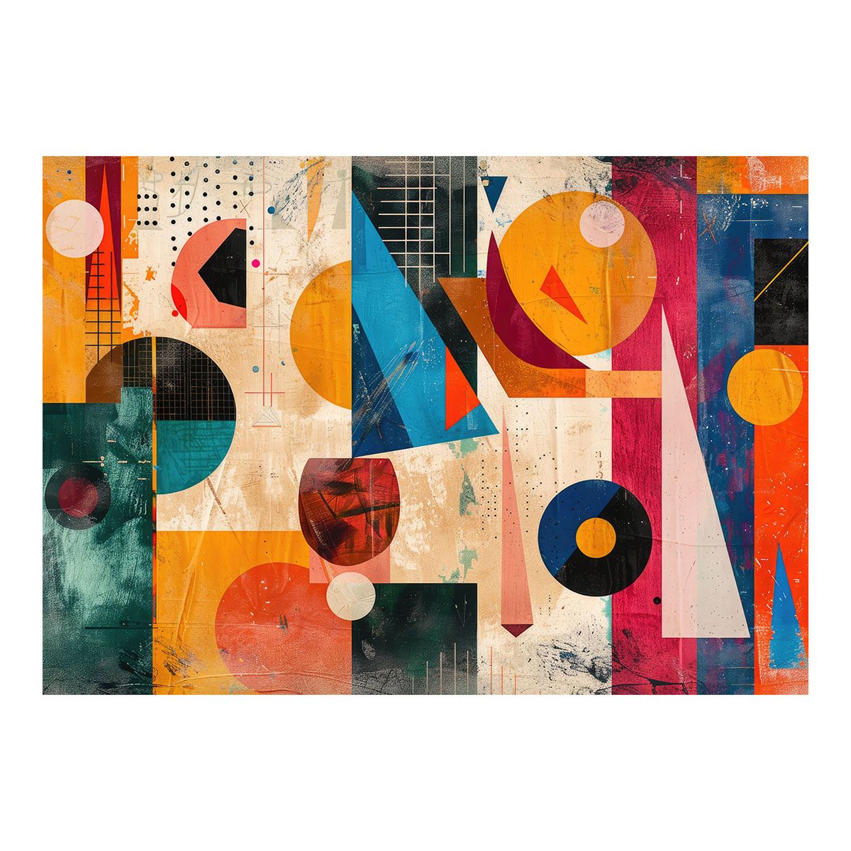 【B2サイズ（約51x73cm）】【lh-poster-3750】【フレーム付き】北欧 幾何学 キレイ目インテリア パターン アート ポスター 模様 パターン インテリア