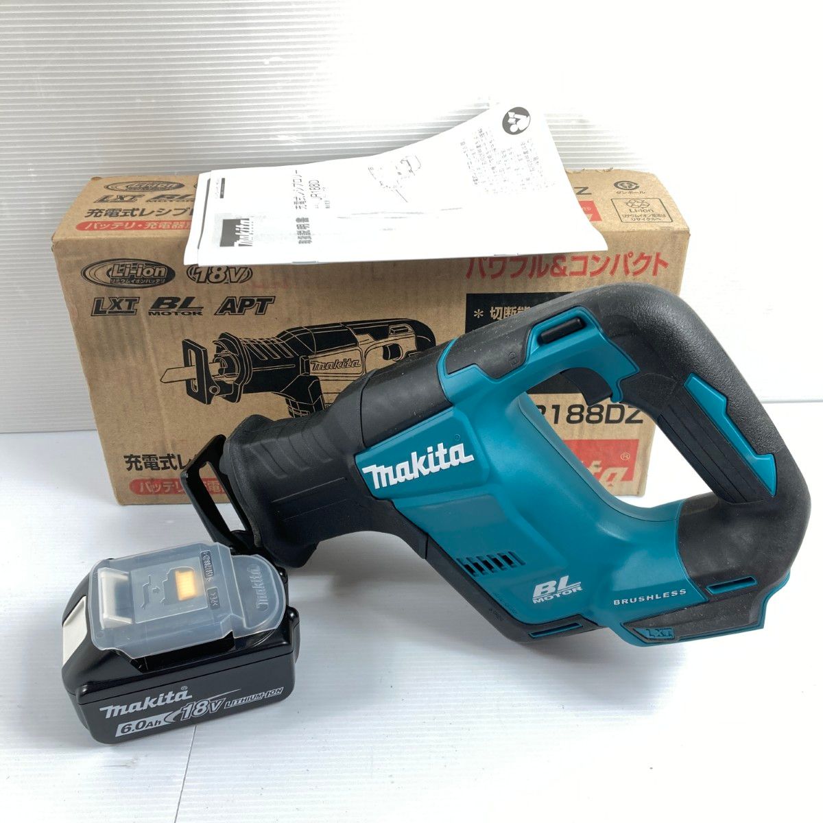 MAKITA マキタ 18 V 充電式レシプロソー バッテリ 付属 PSEマークあり JR 188 DZ ブルー