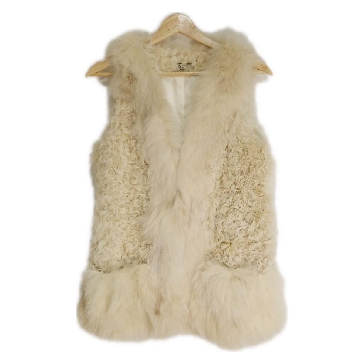 Diagram GRACE ダイアグラム ベスト サイズ36 S レディース アイボリー フォックスファー