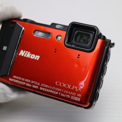 良品中古 COOLPIX AW130 オレンジ 即日発送 コンデジ Nikon 本体 土日