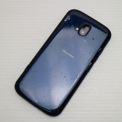 美品 F-52B らくらくスマートフォン ネイビー スマホ 白ロム 本体 即日