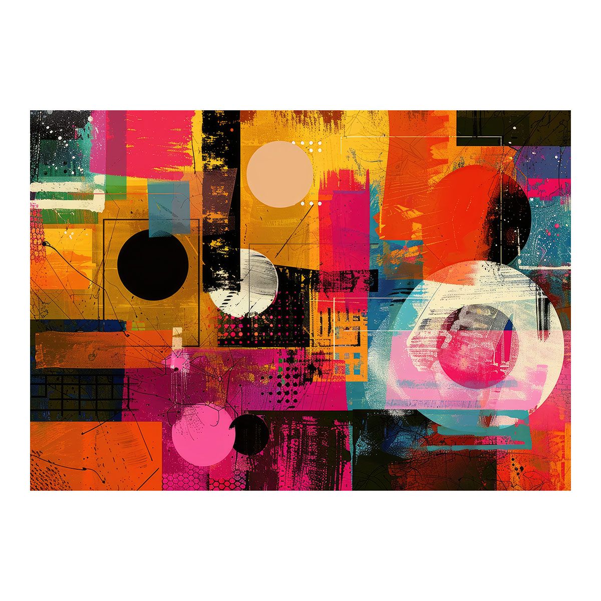 A1サイズ（約59x84cm）】【lh-poster-3777】【フレーム付き】北欧 幾何