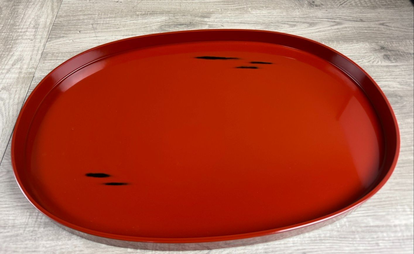 紀州 根来塗 盆 紀州塗 丸盆 48cm 伝統工芸品 島安汎工芸製作所 - メルカリ