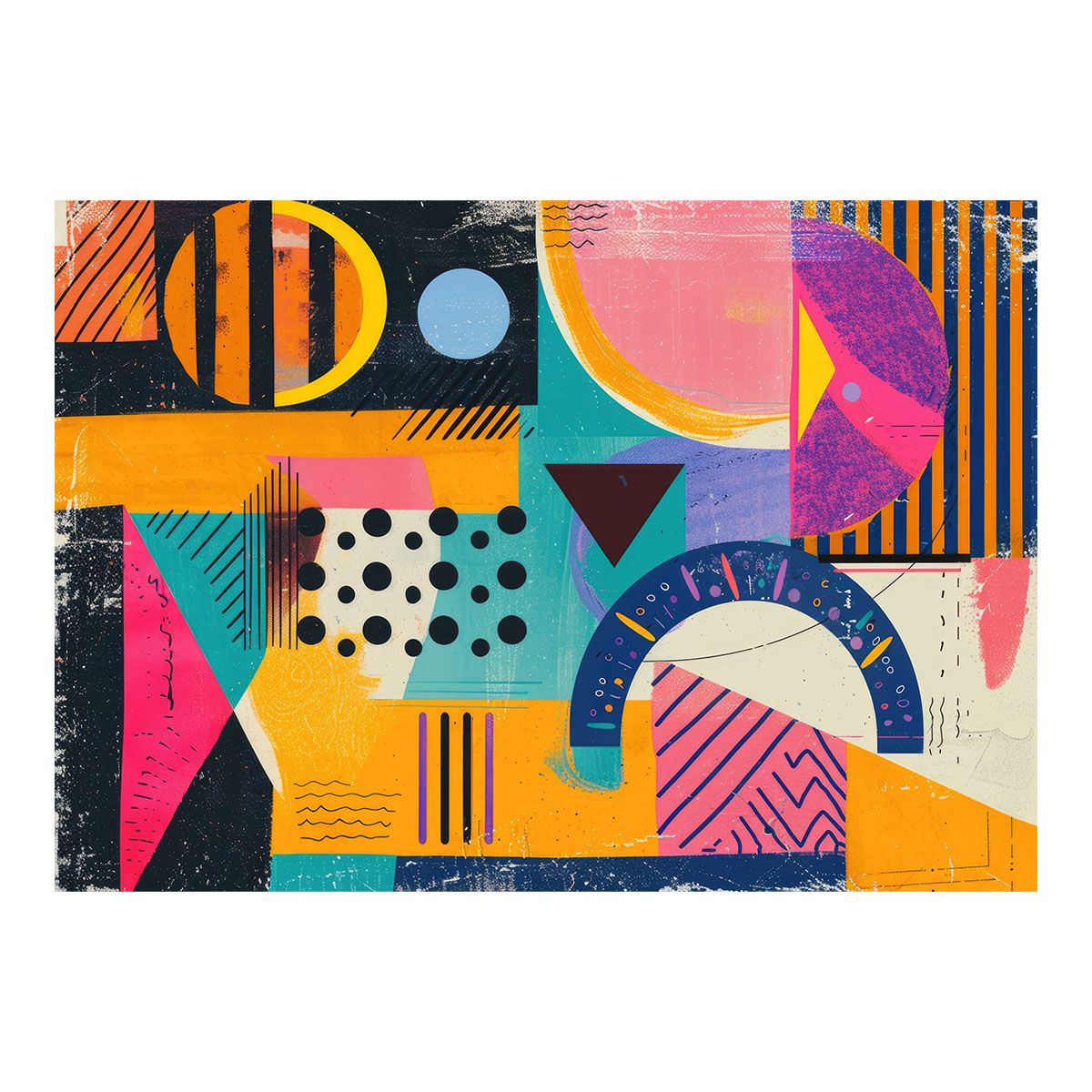 【B2サイズ（約51x73cm）】【lh-poster-3782】【フレーム付き】北欧 幾何学 キレイ目インテリア パターン アート ポスター 模様 パターン インテリア