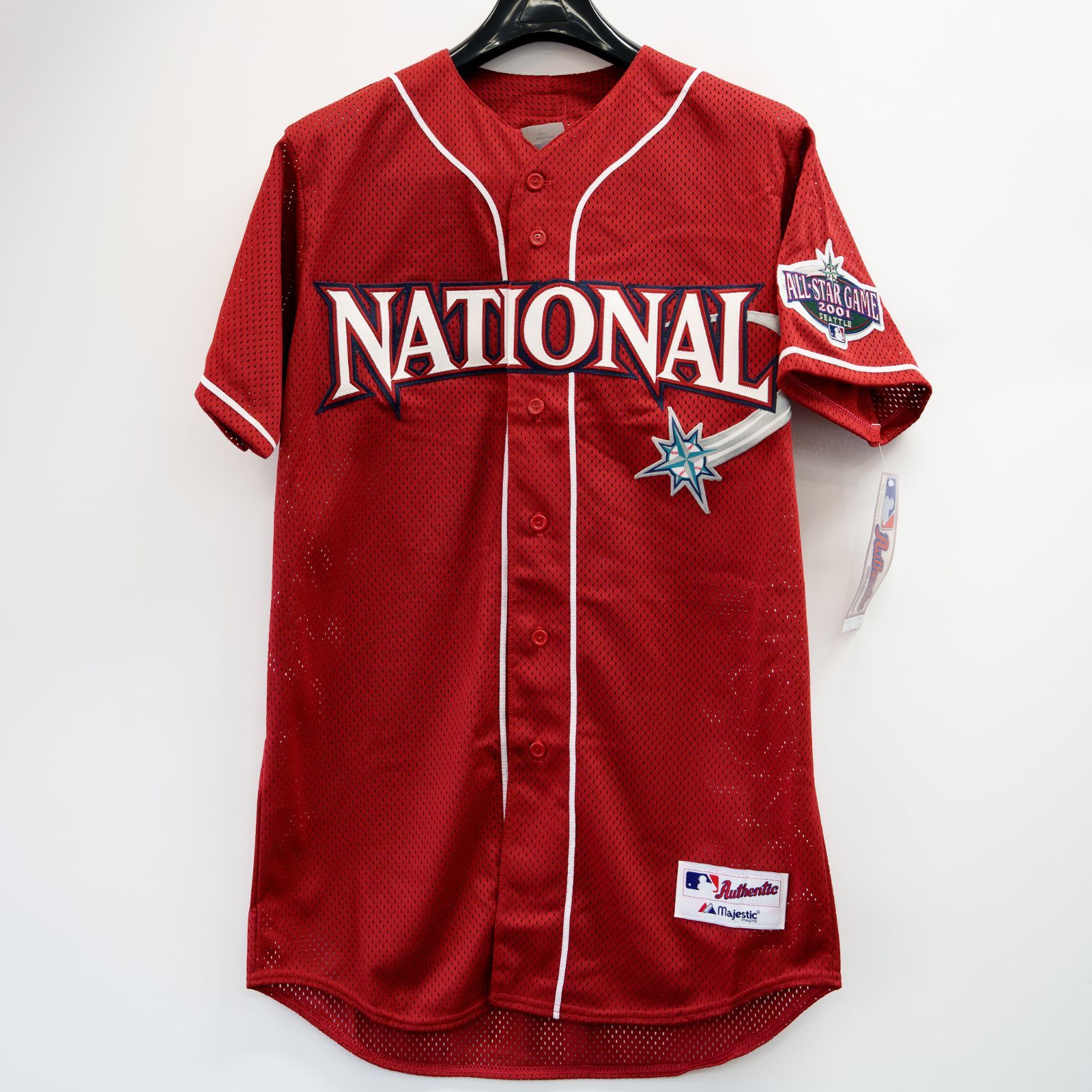 m 001 60 オールスターゲーム2001 ナショナルリーグ メッシュ ユニフォーム Lサイズ オーセンティック Majestic ATHLETIC