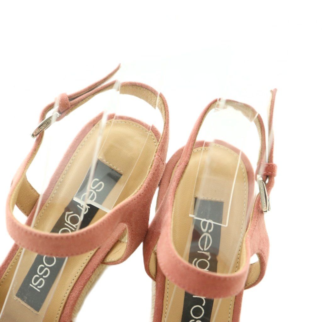 セルジオロッシ/Sergio rossi/サンダル/ピンクベージュ/36.5 セルジオロッシ Sergio rossi サンダル ウエッジソール ストラップ