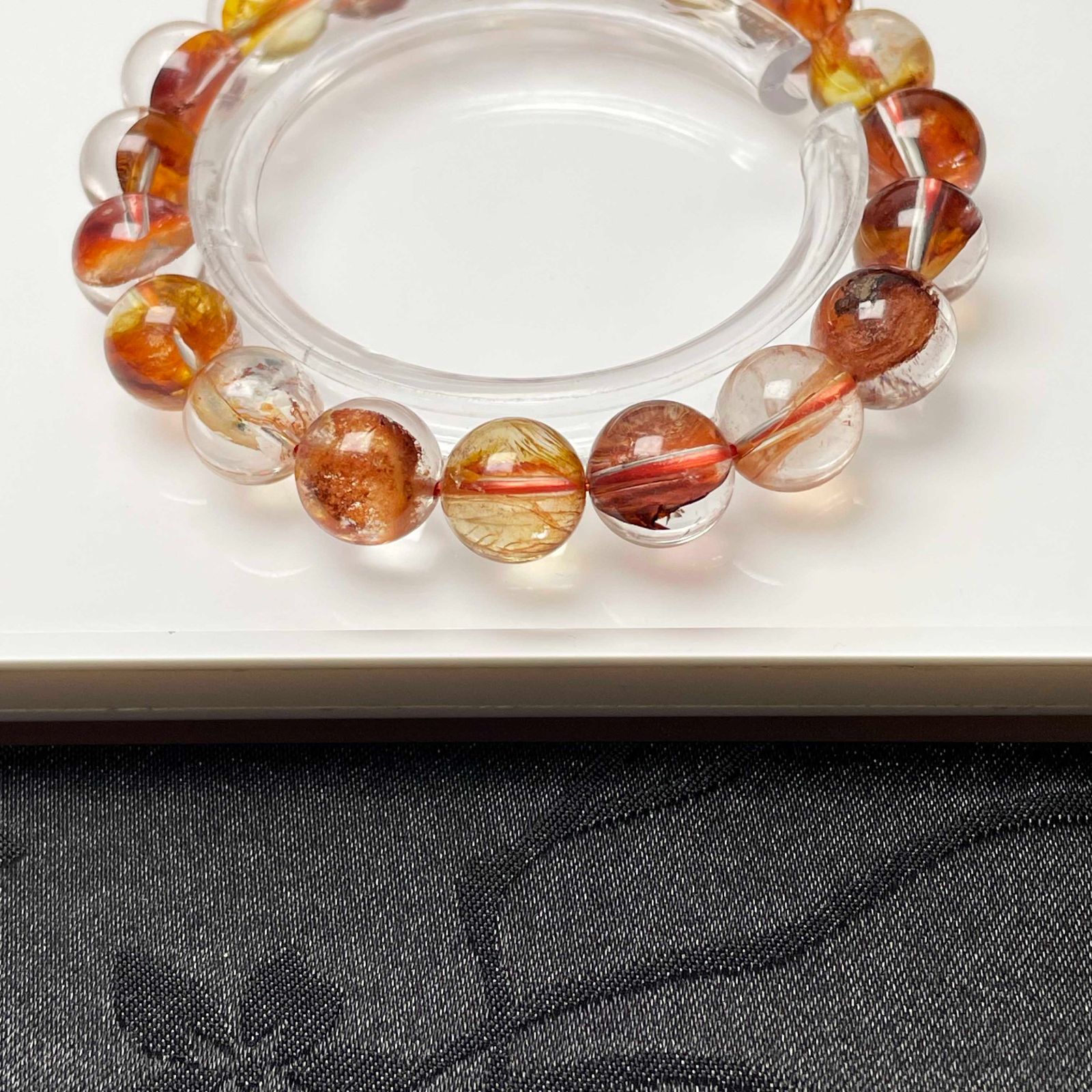  天然水晶 50 Aオーロラクォーツ パワーストーン ブレスレット 天然石 原石 お守り 9 8 10 5 mm ZB 9852 ブレスレット アクセサリー