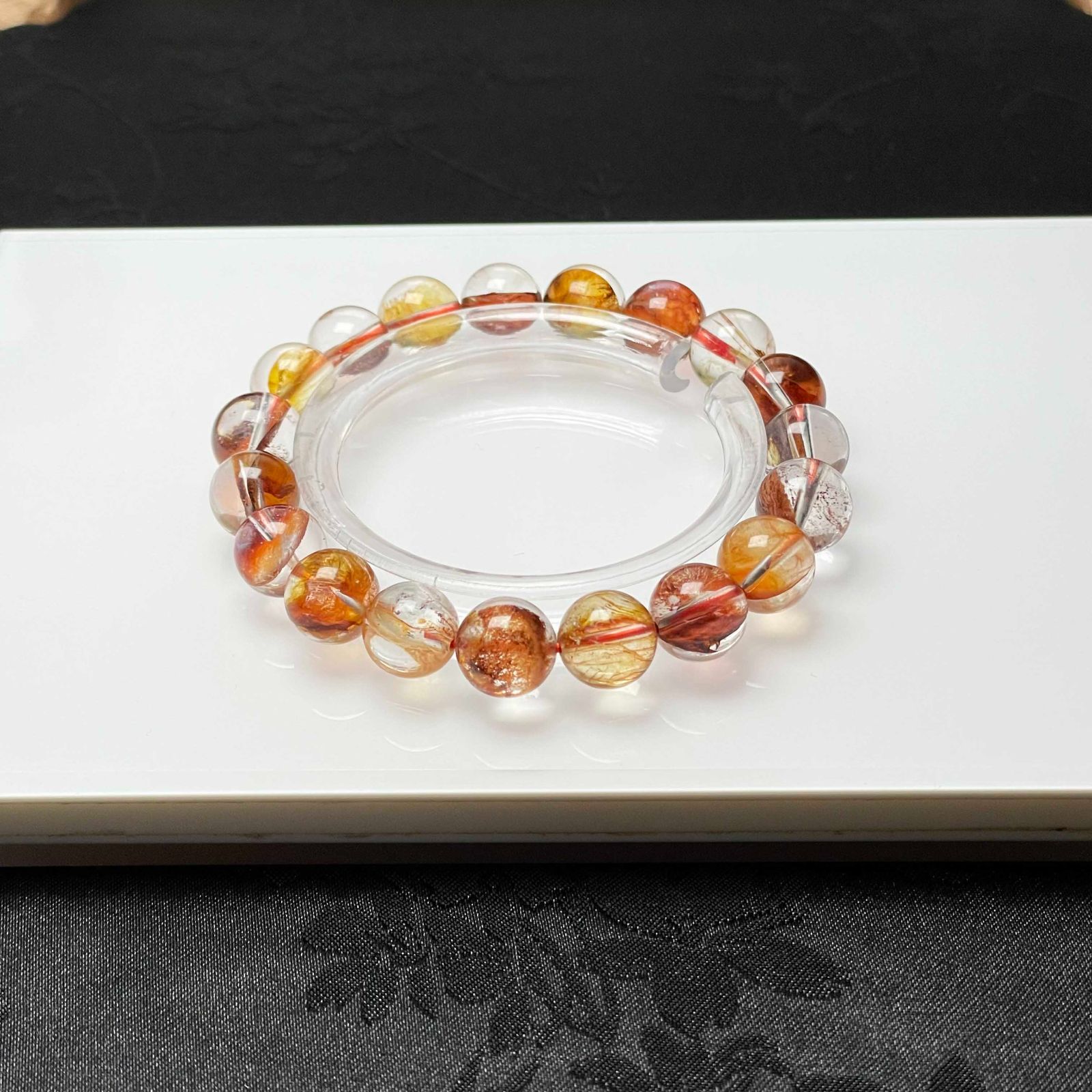 天然水晶 50 Aオーロラクォーツ パワーストーン ブレスレット 天然石 原石 お守り 9 8 10 5 mm ZB 9852