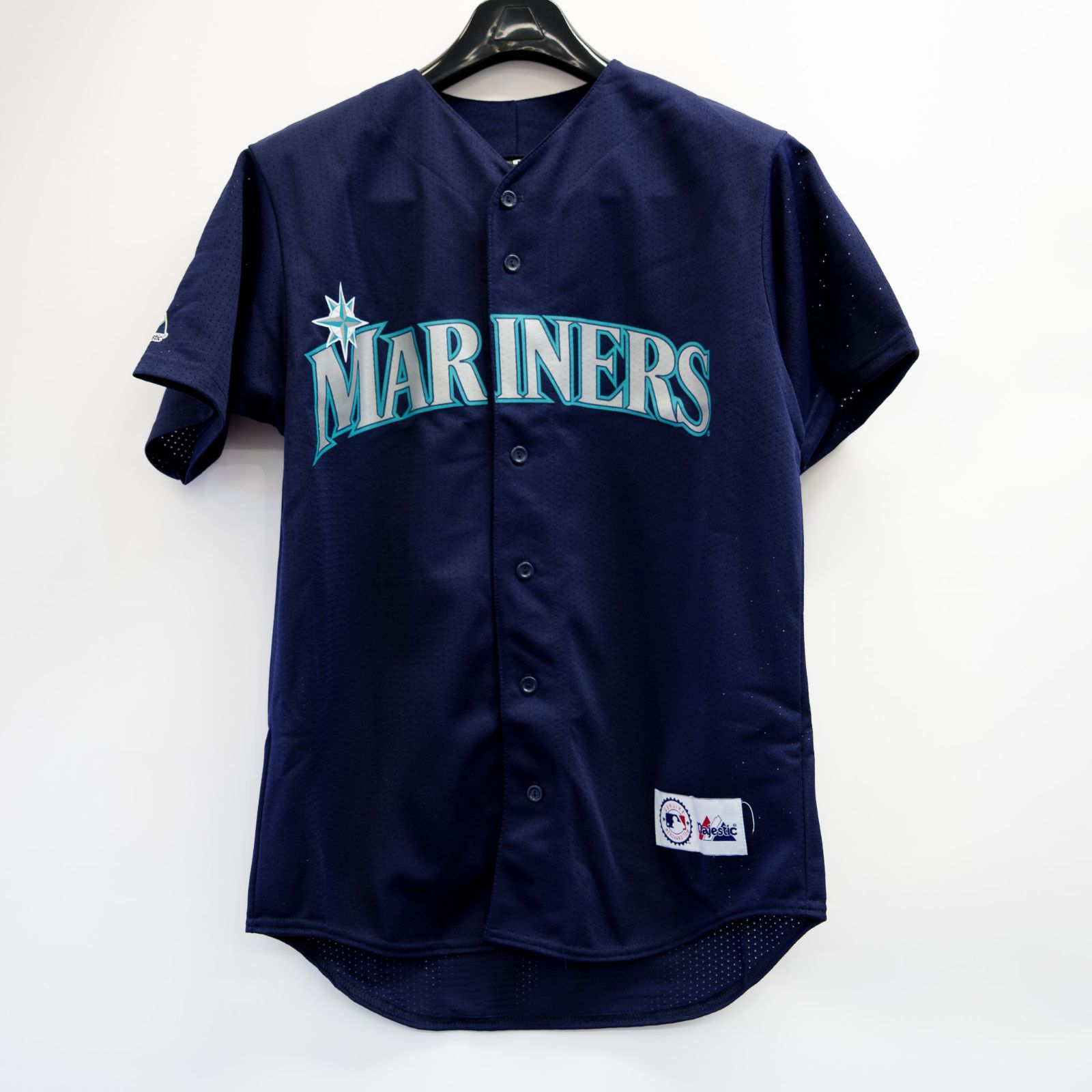 m 001 60 ♥ シアトルマリナーズ メッシュ ユニフォーム Mサイズ Majestic 保管品