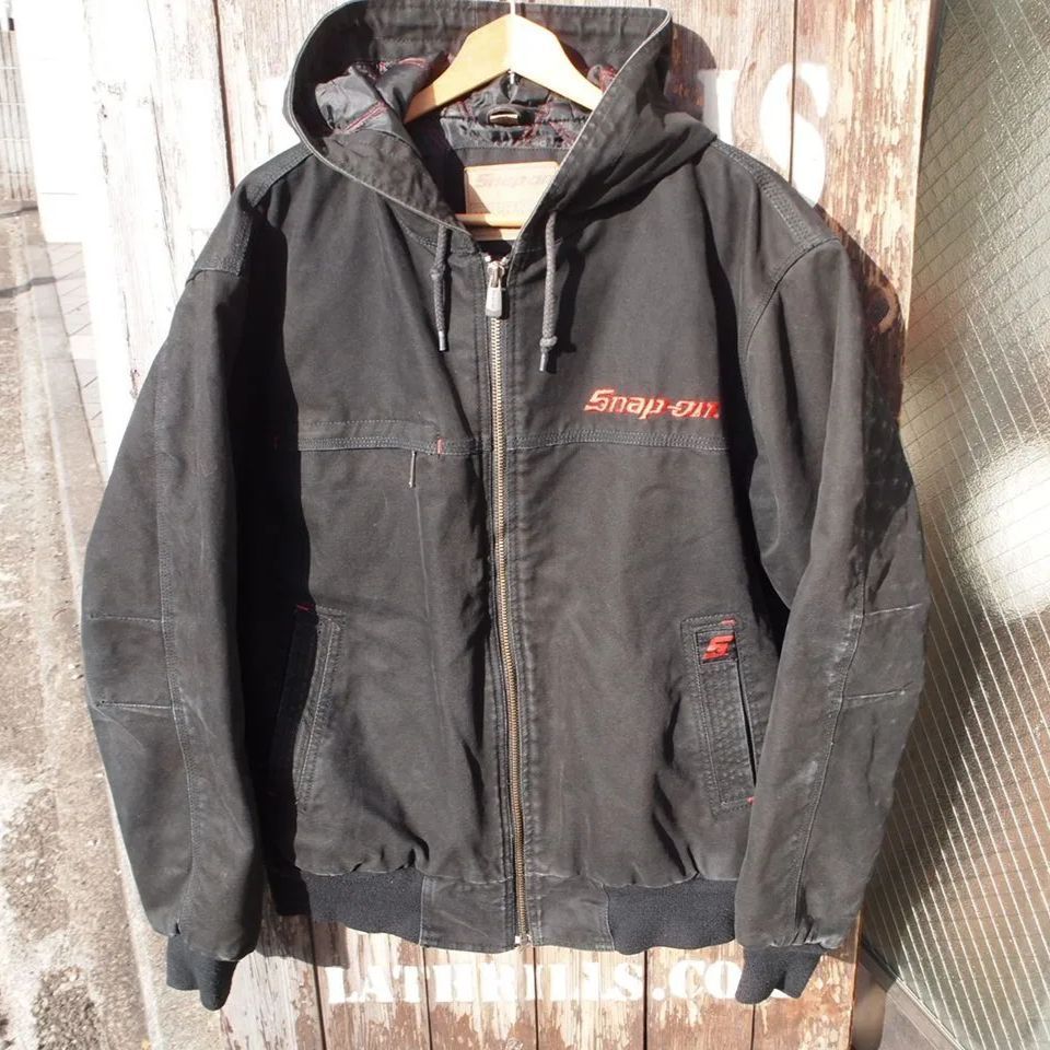 Snap on スナップオン フーデッド タフダック ワークジャケット ブラック US L