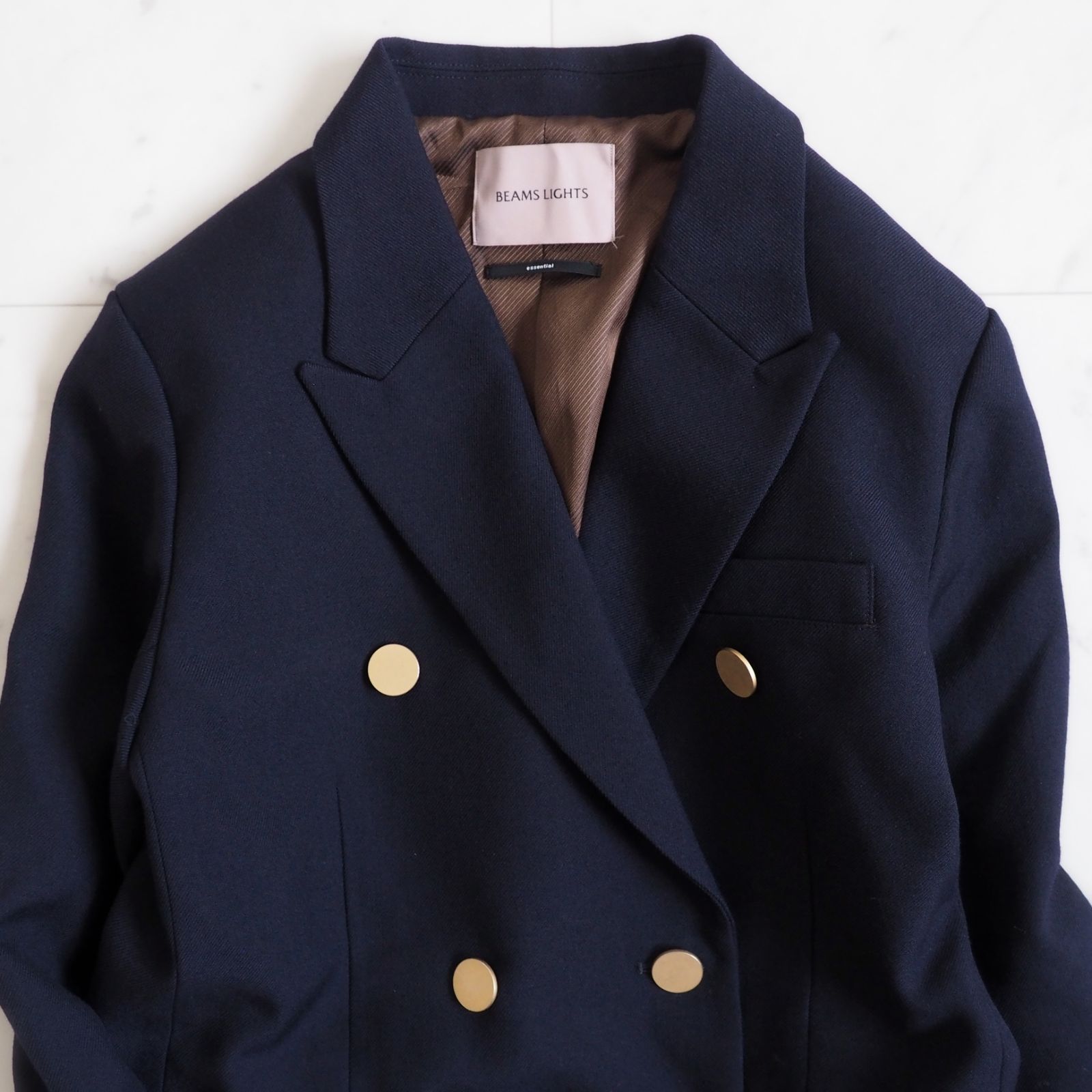 極美品【ビームスライツ】テーラードジャケット 38 ネイビー