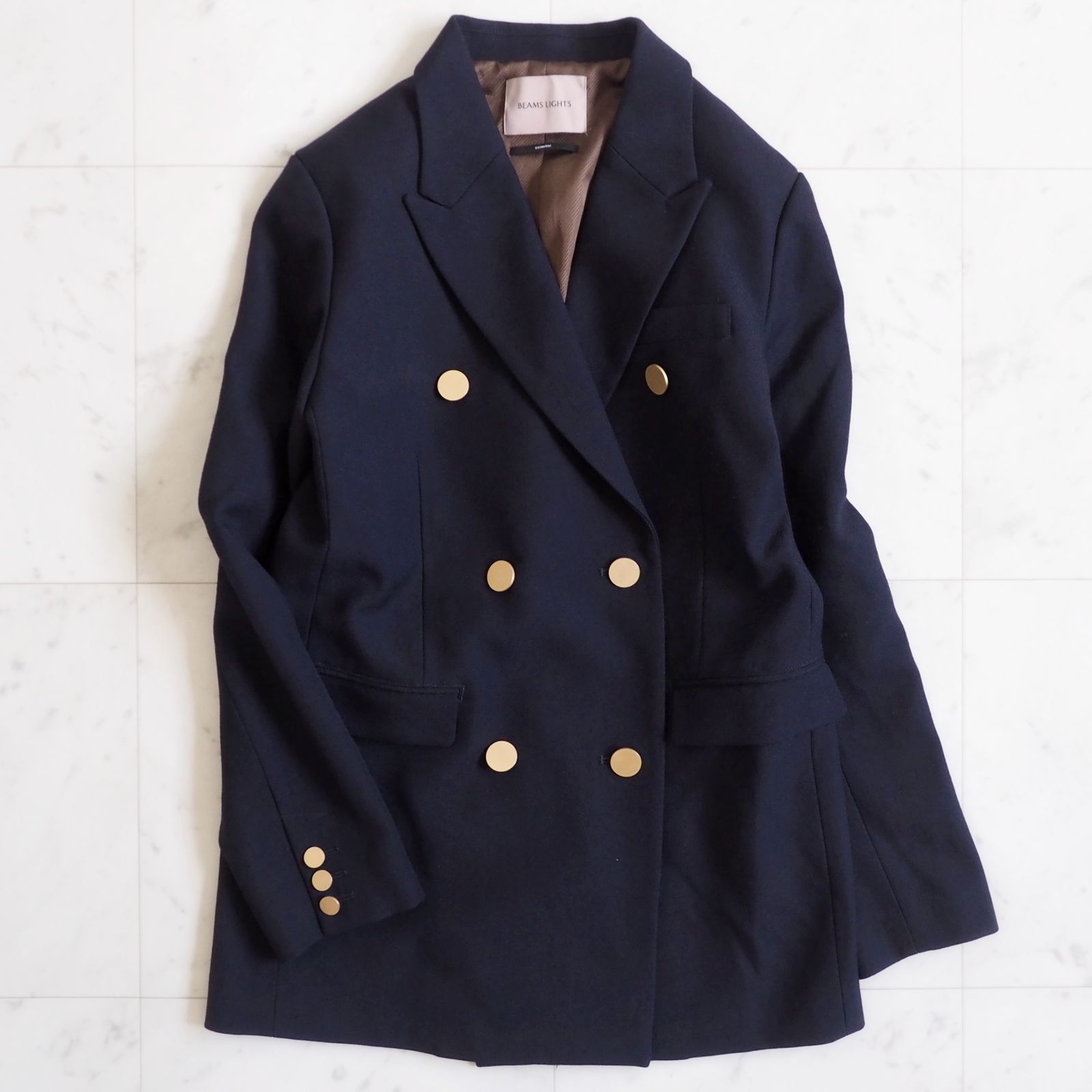 極美品【ビームスライツ】テーラードジャケット 38 ネイビー
