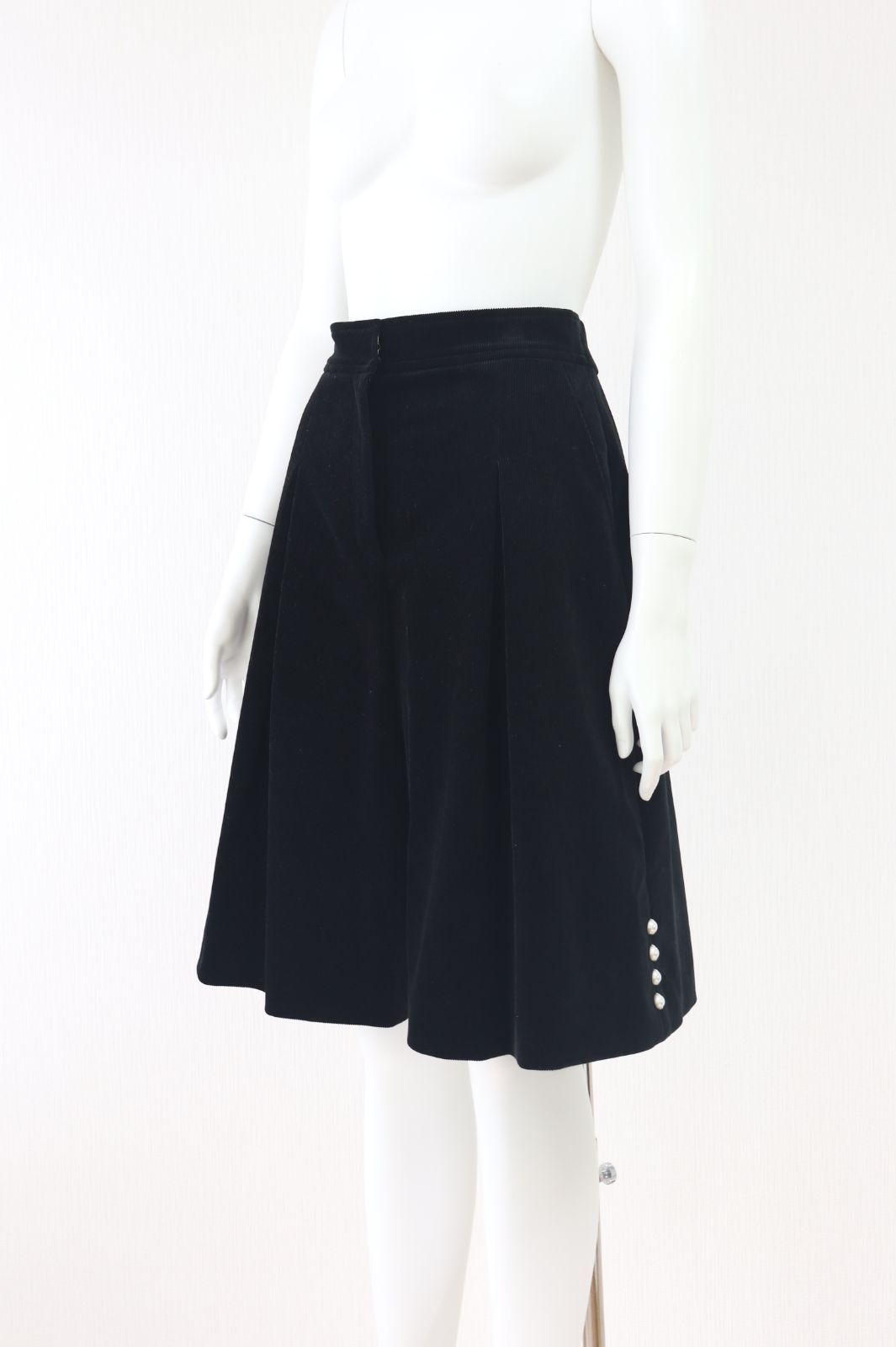 Rene コーデュロイハーフパンツ キュロット 5345090 商品 黒 ブラック ルネ