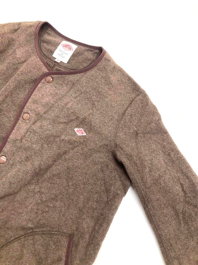 DANTON ダントン 20A-MR-001 ノーカラーフリース カーディガン size42