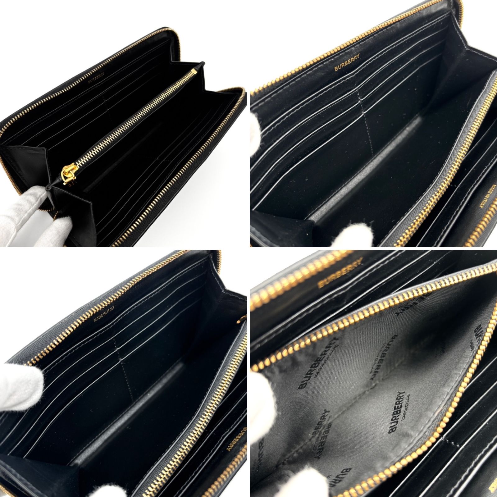 極美品 BURBERRY LONDON バーバリーロンドン エルモア 長財布 ラウンド