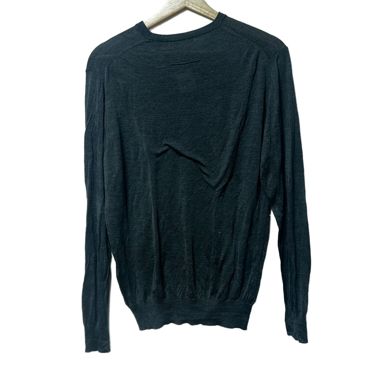 SLOANE スローン 長袖セーター サイズ4 XL レディース - ダークグレー クルーネック シルク