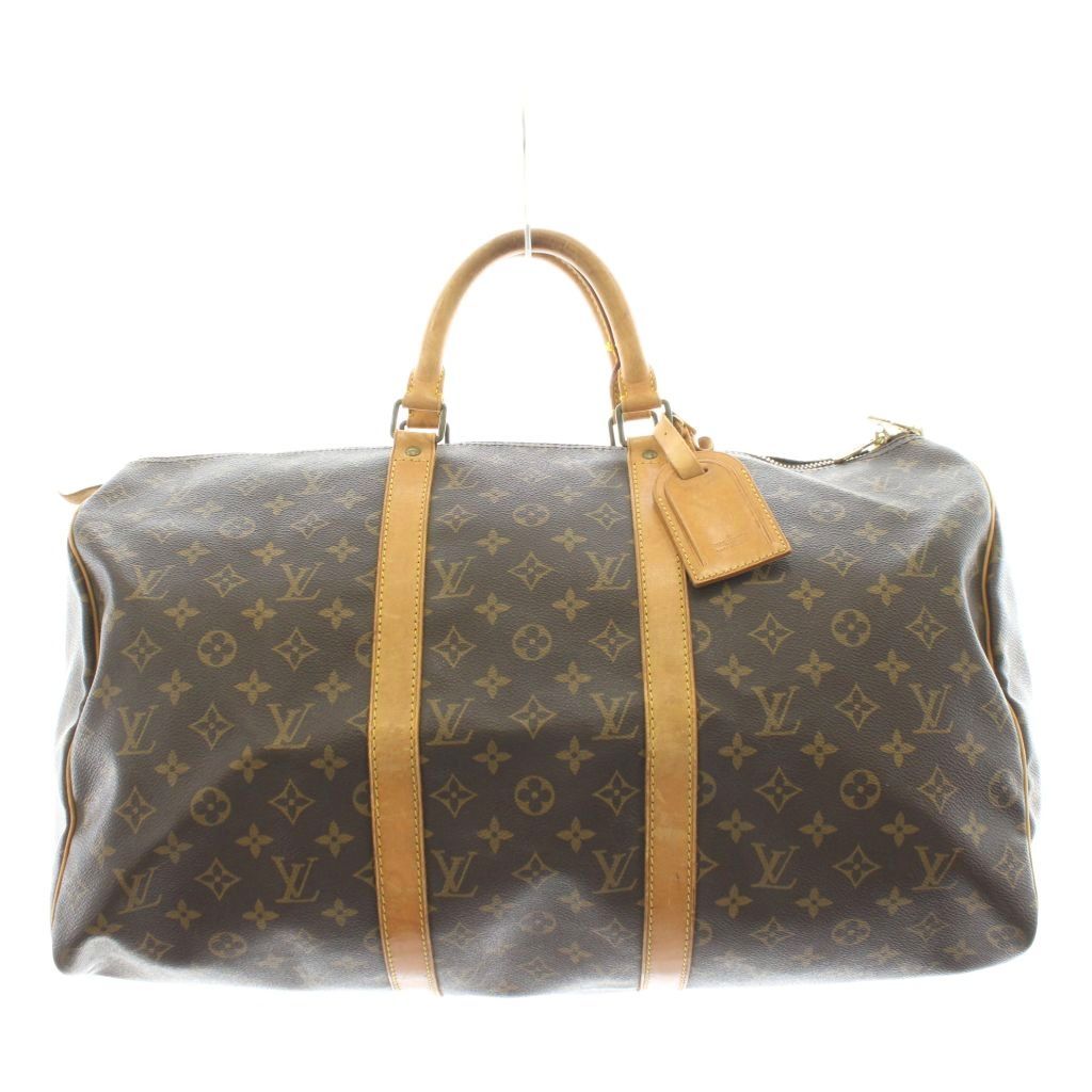 ルイヴィトン LOUIS VUITTON キーポル50 ボストンバッグ ハンドバッグ 茶 ブラウン M 41426 AN 9 OH