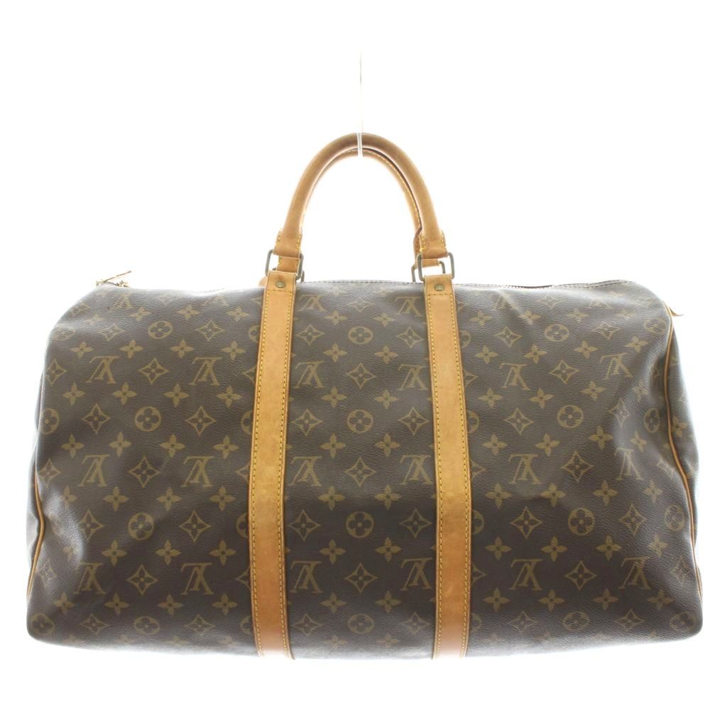 ルイヴィトン LOUIS VUITTON キーポル50 ボストンバッグ ハンドバッグ 茶 ブラウン M 41426 AN 9 OH