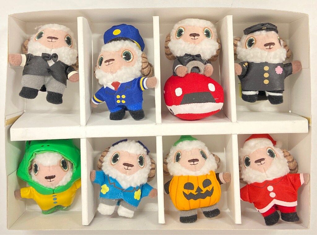 NTTドコモ ひつじのしつじくん クリーナー付ぬいぐるみストラップ8体