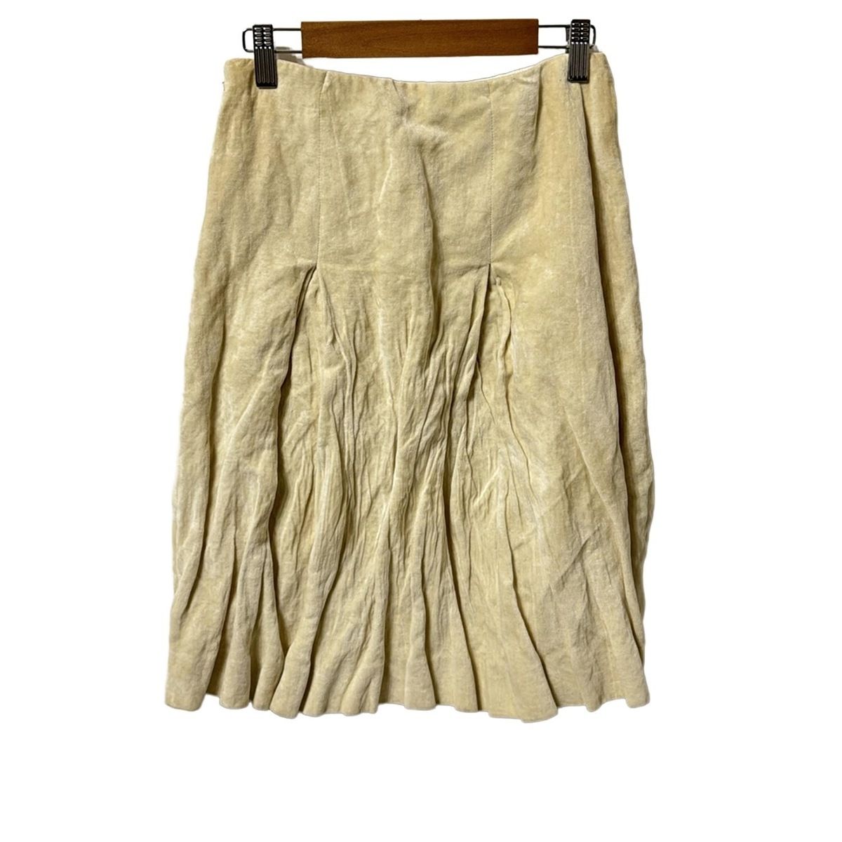 CELINE セリーヌ スカート サイズ34 S レディース - アイボリー ひざ丈 ベロア