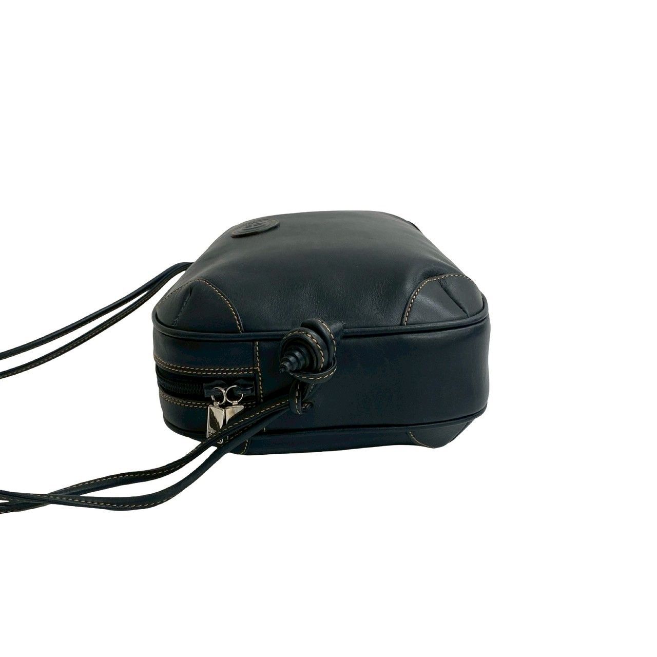 【美品】オールドグッチ GGロゴ レザー ショルダーバッグ ポシェット ネイビー 極 美品 GUCCI グッチ オールドグッチ ヴィンテージ GG ロゴ レザー 本