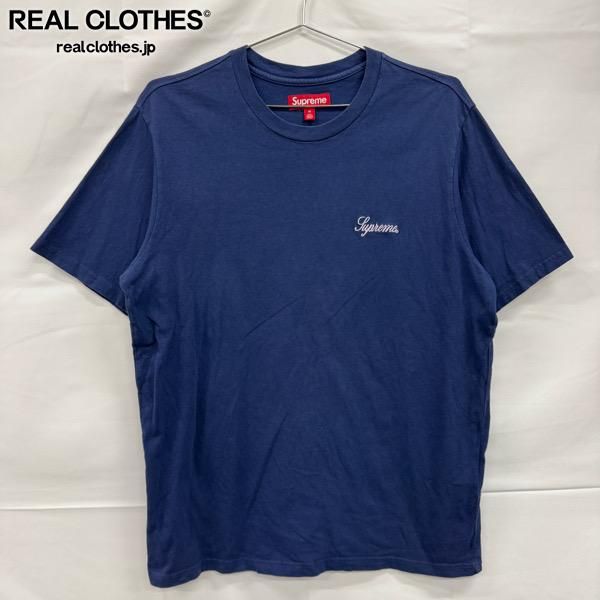 Supreme/シュプリーム【23AW】Washed Script S/S Top/ウォッシュド スクリプト 半袖Tシャツ/ネイビー/M