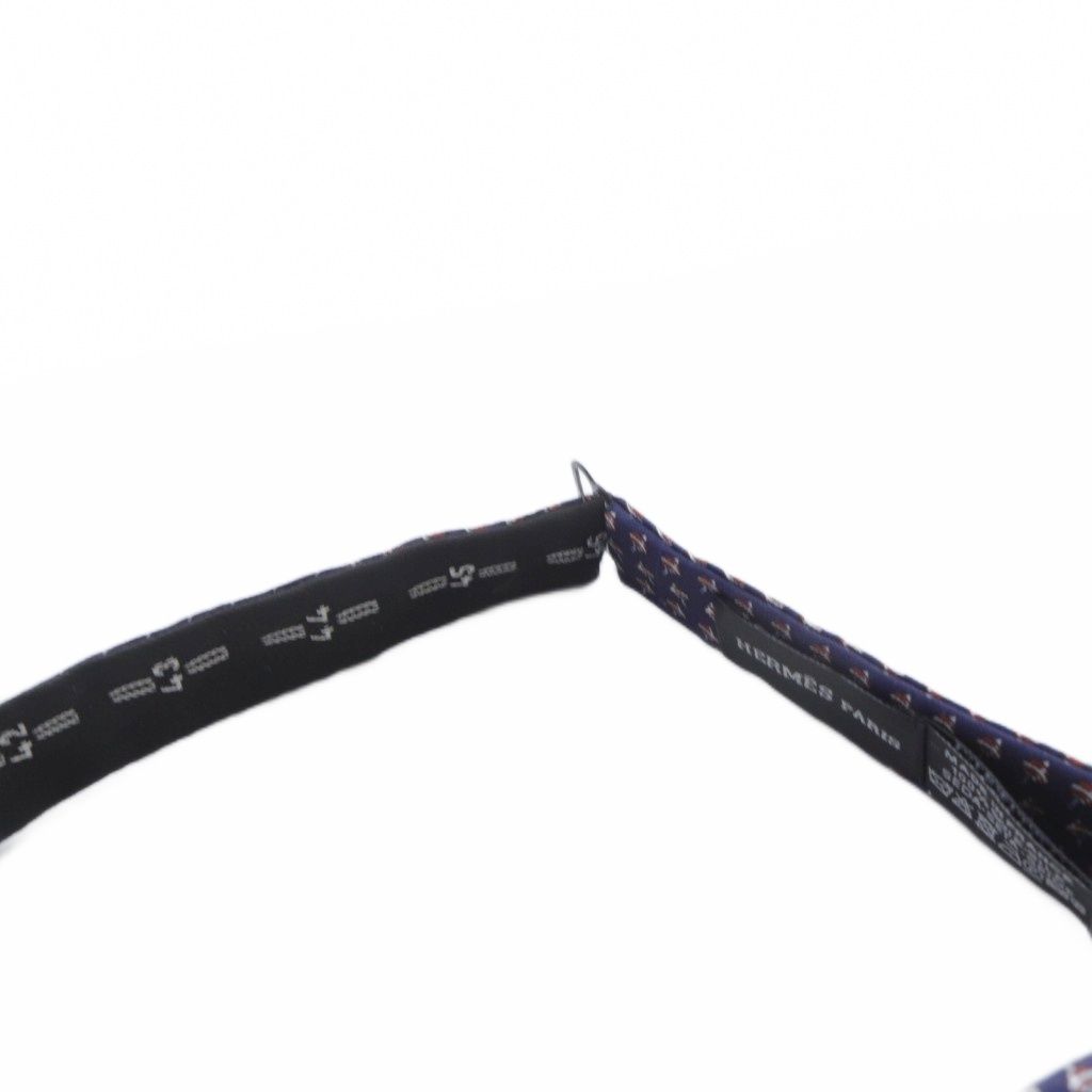 エルメス HERMES 蝶ネクタイ 総柄 シルク 紺 ネイビー - メルカリ
