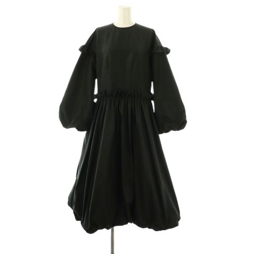 【中古】ノワールケイニノミヤ 23AW AD2023 フリルバルーンワンピース ロング 長袖 XS ブラック /HK ■OS ノワールケイニノミヤ kei ninomiya 23AW AD2023 フリルバルーン