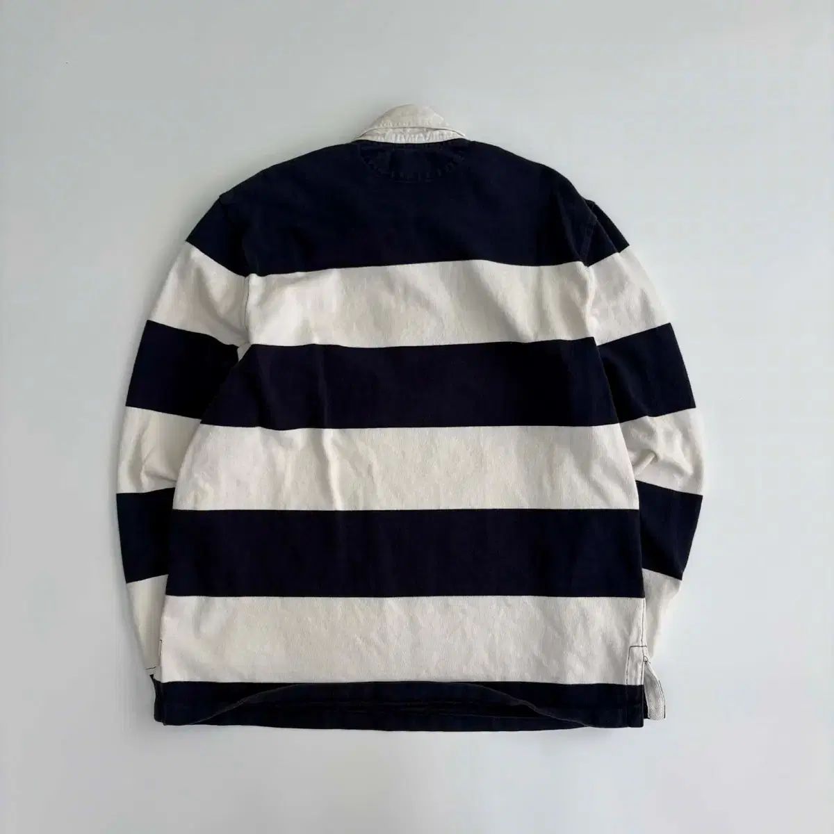 ポロ ラルフローレン ストライプ シグネチャー ラグビーシャツ (L)