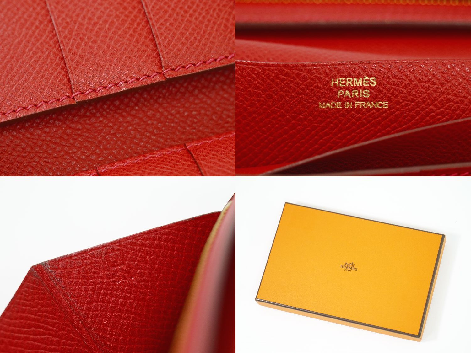 本物 エルメス HERMES ベアン 2PLIS デュプリ 長財布 ロングウォレット