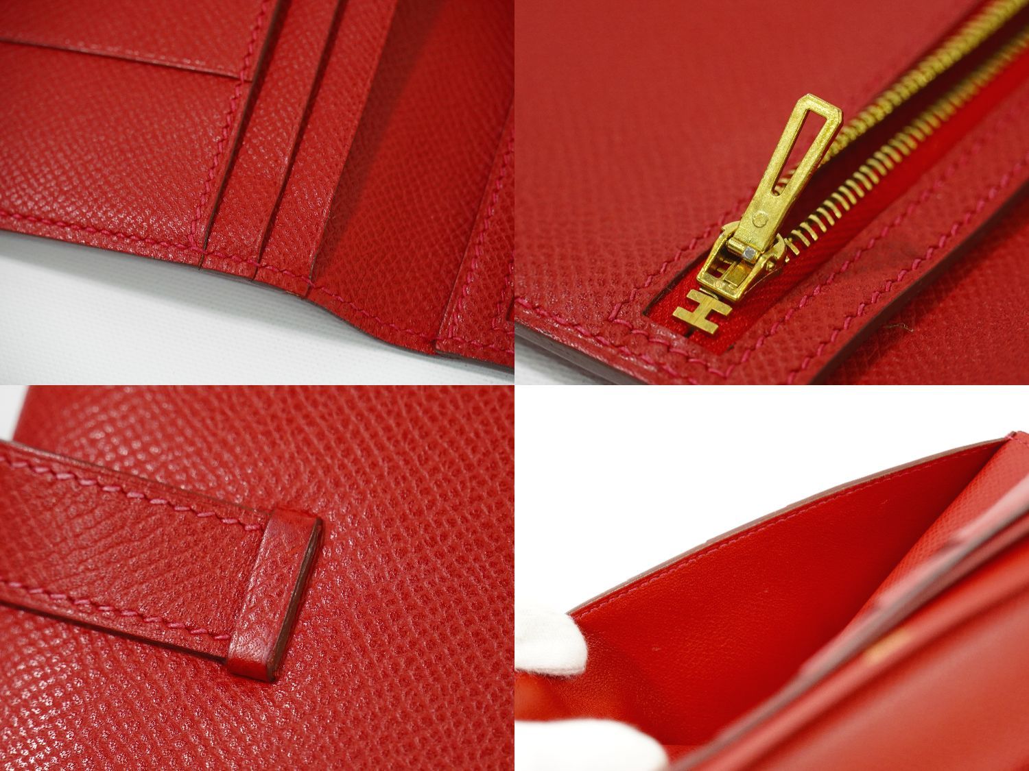 本物 エルメス HERMES ベアン 2PLIS デュプリ 長財布 ロングウォレット