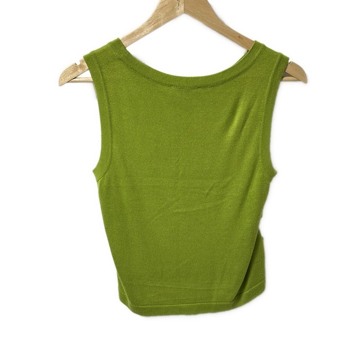 ETRO エトロ ノースリーブカットソー サイズ42 M レディース - イエローグリーン×白×マルチ 異素材切り替え 花柄