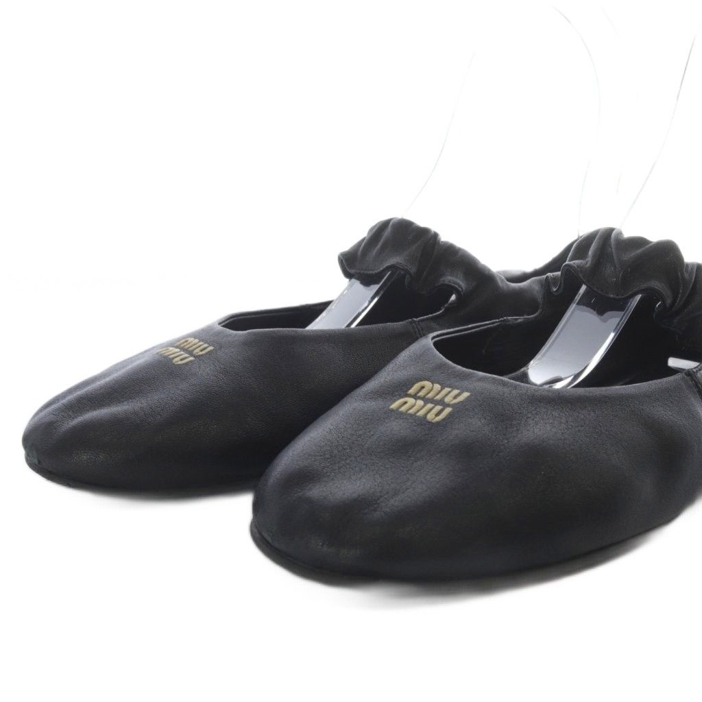 ミュウミュウ miumiu ルーシュ ナッパレザー バレリーナ バレエ