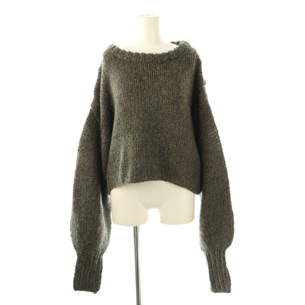 ウーア Uhr 25 AW Short Hand Knit Pull over ニット セーター F ダークグレー DO OS