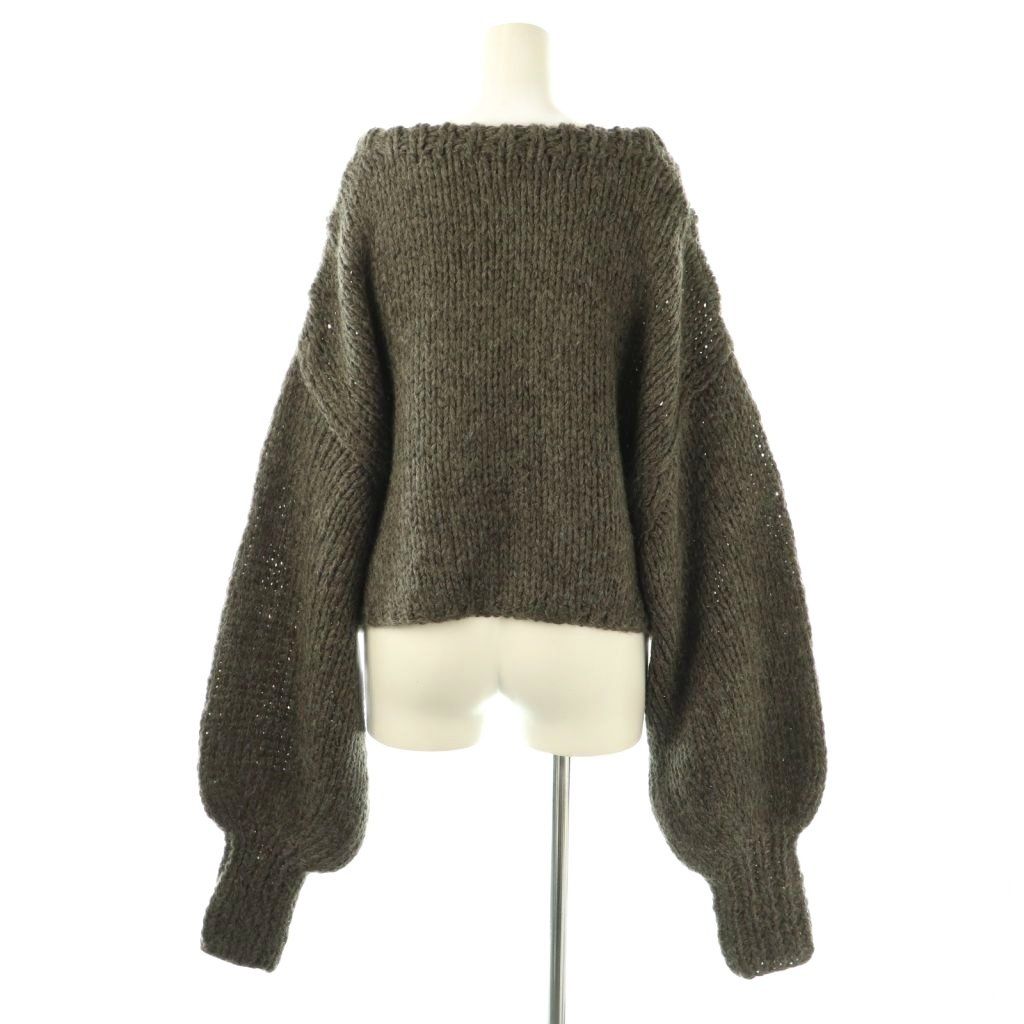 ウーア Uhr 25 AW Short Hand Knit Pull-over ニット セーター F ダークグレー DO OS