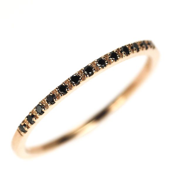 アガット/agete K10PG ブラック ダイヤモンド リング 0.06ct - メルカリ