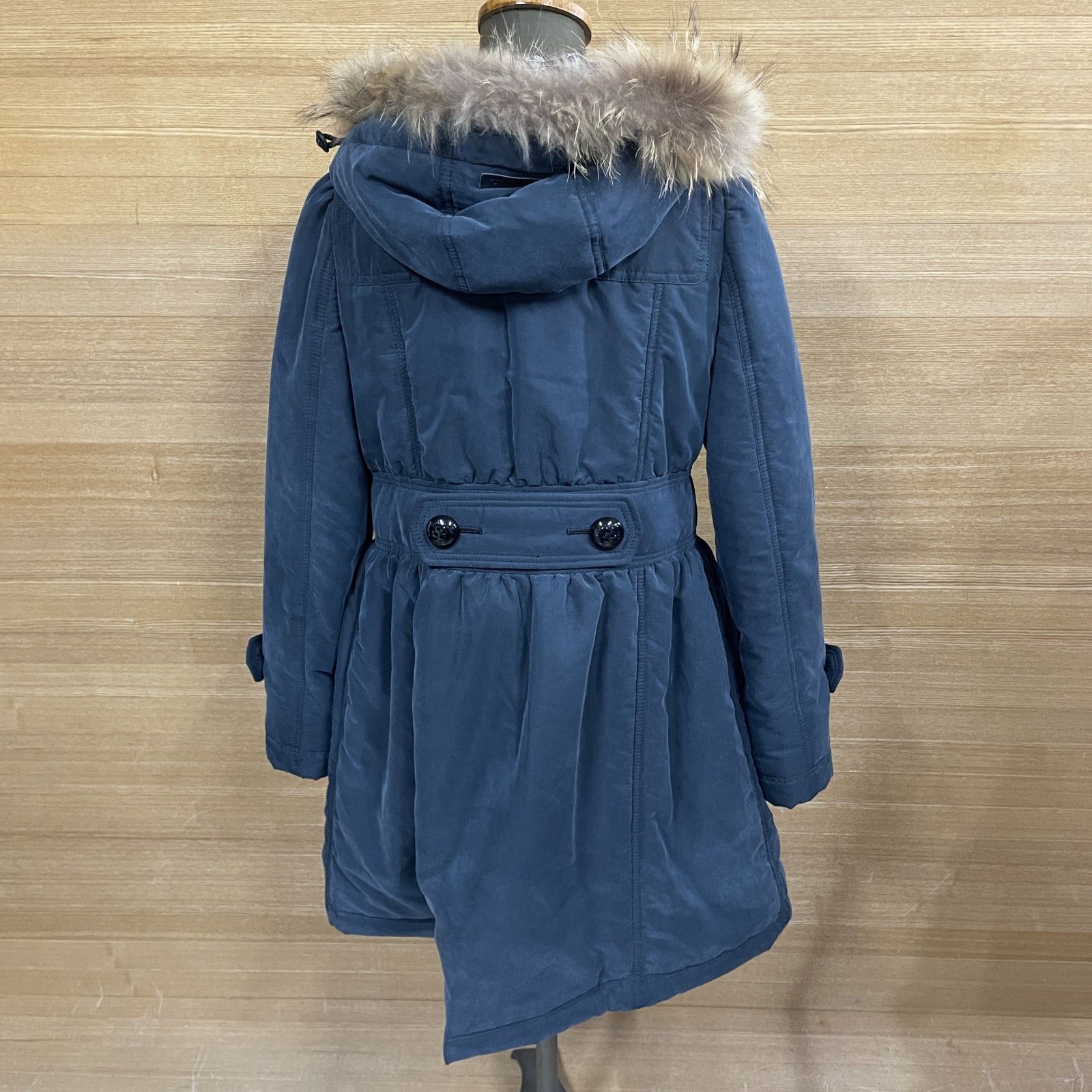 28 Burberry ブルーレーベル ラクーンファー ノバチェック 中綿