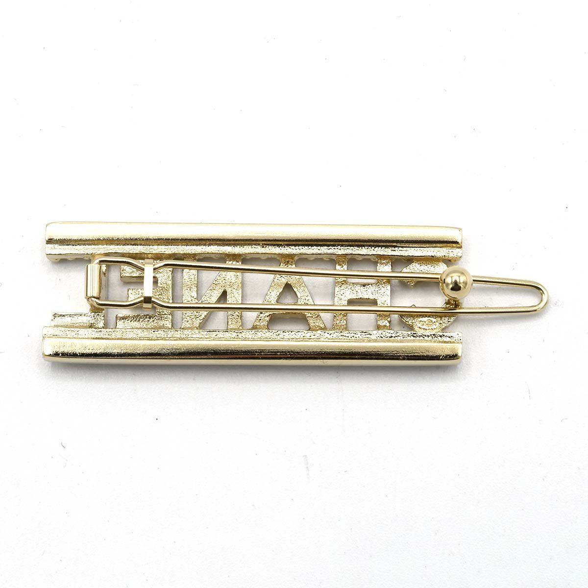  CHANEL シャネル バレッタ ラインストーン ロゴ F 23 A レディース ヘア 箱有 k 689-3 その他 ヘアアクセサリー